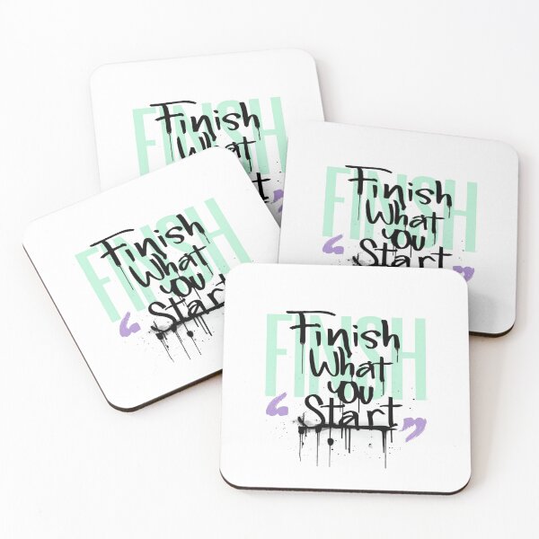 Item preview, Finish What You Start • Motivational Graffiti‑Style Quote • Bold Productivity Art designed and sold by Bright Nest Studio.