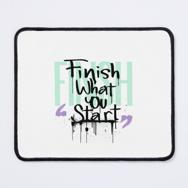 Item preview, Finish What You Start • Motivational Graffiti‑Style Quote • Bold Productivity Art designed and sold by Bright Nest Studio.