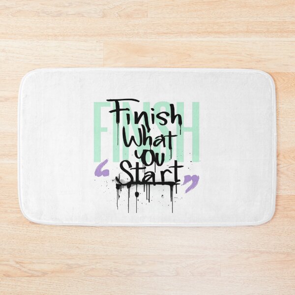 Item preview, Finish What You Start • Motivational Graffiti‑Style Quote • Bold Productivity Art designed and sold by Bright Nest Studio.