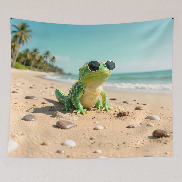 Item preview,   Cool Beach Lizard in Sunglasses – Tropical Vacation Vibes designed and sold by AnimalAirtistry.