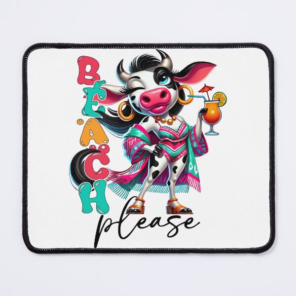 Item preview, Beach Please Funny Cow Summer Vibes designed and sold by FunnyTeeByMe.