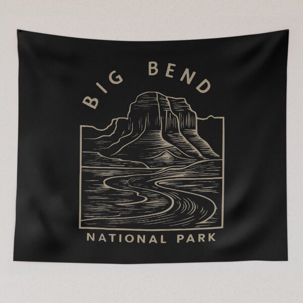 Item preview, Big Bend National Park - Big Bend National Park illustration - Rio Grande Texas   designed and sold by Jeffasmooren.