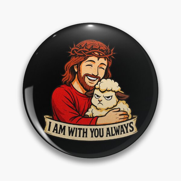 Item preview, Matthew 28:20 I am with you always Jesus Hugging Grumpy Sheep designed and sold by plushism.