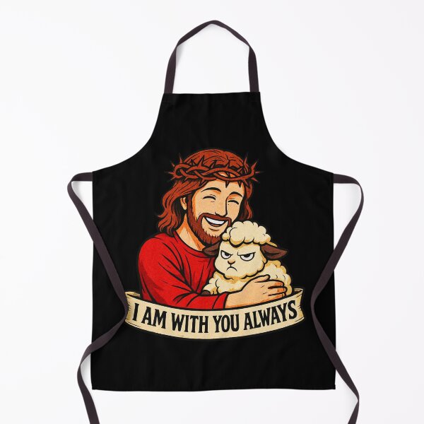 Item preview, Matthew 28:20 I am with you always Jesus Hugging Grumpy Sheep designed and sold by plushism.