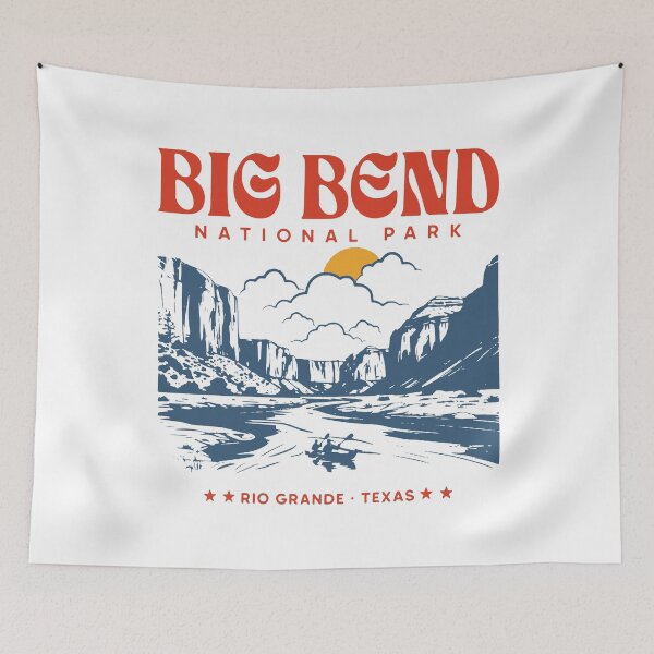 Item preview, Big Bend National Park - Big Bend National Park illustration - Rio Grande Texas   designed and sold by Jeffasmooren.