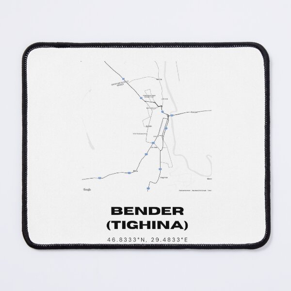 Item preview, Bender (Tighina) Moldova Minimalist Map Poster | Historic City Map Art designed and sold by RM-Journey.