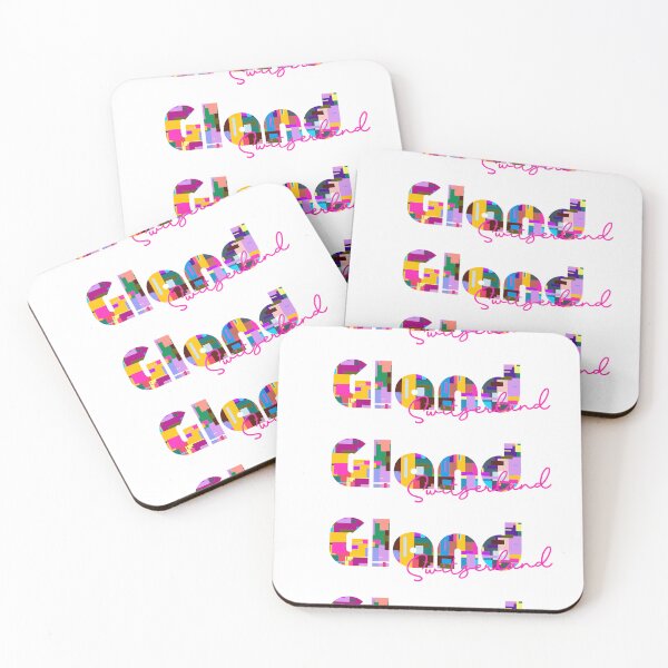 Item preview, Gland, Switzerland, Vibrant Abstract City Typography Art designed and sold by Wanderful-roads.