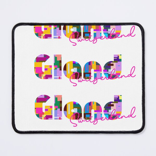 Item preview, Gland, Switzerland, Vibrant Abstract City Typography Art designed and sold by Wanderful-roads.