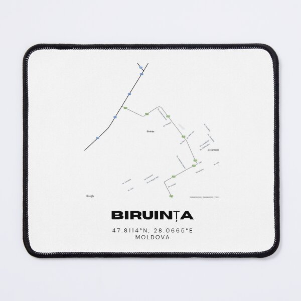 Item preview, Biruința Moldova Minimalist Map Poster | Clean Town Layout Art designed and sold by RM-Journey.