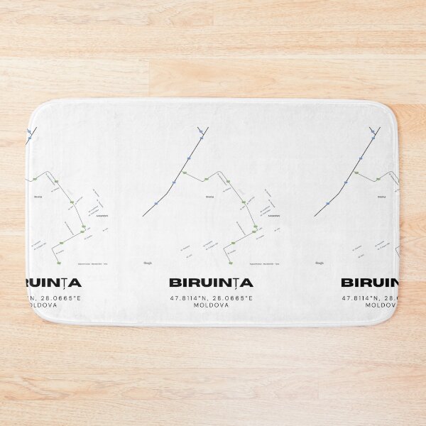 Item preview, Biruința Moldova Minimalist Map Poster | Clean Town Layout Art designed and sold by RM-Journey.