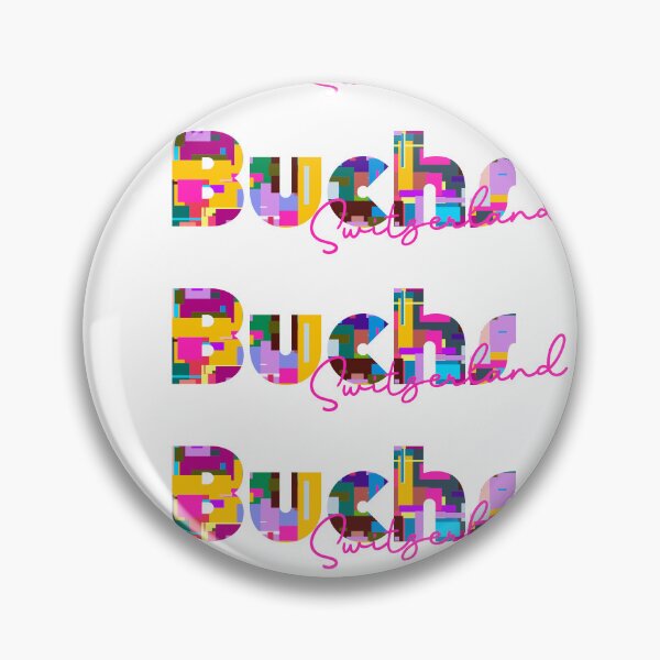 Item preview, Buchs, Switzerland, Vibrant Abstract City Typography Art designed and sold by Wanderful-roads.