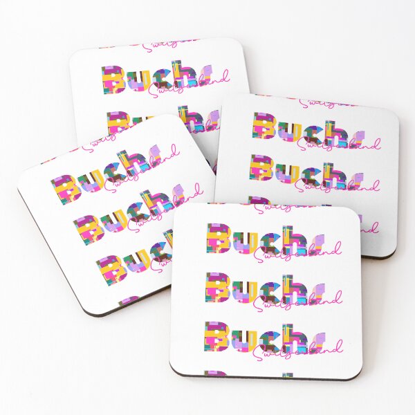 Item preview, Buchs, Switzerland, Vibrant Abstract City Typography Art designed and sold by Wanderful-roads.
