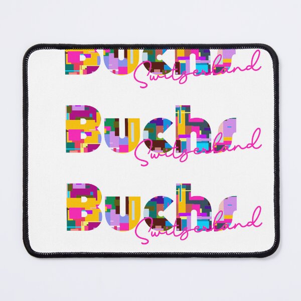 Item preview, Buchs, Switzerland, Vibrant Abstract City Typography Art designed and sold by Wanderful-roads.