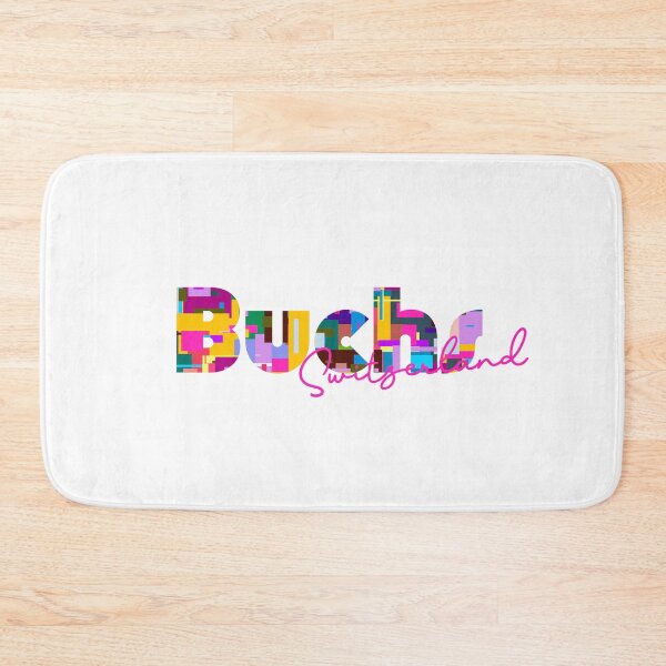 Item preview, Buchs, Switzerland, Vibrant Abstract City Typography Art designed and sold by Wanderful-roads.