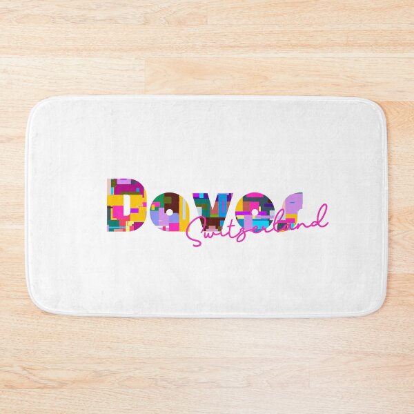 Item preview, Davos, Switzerland, Vibrant Abstract City Typography Art designed and sold by Wanderful-roads.