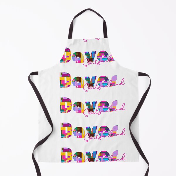 Item preview, Davos, Switzerland, Vibrant Abstract City Typography Art designed and sold by Wanderful-roads.
