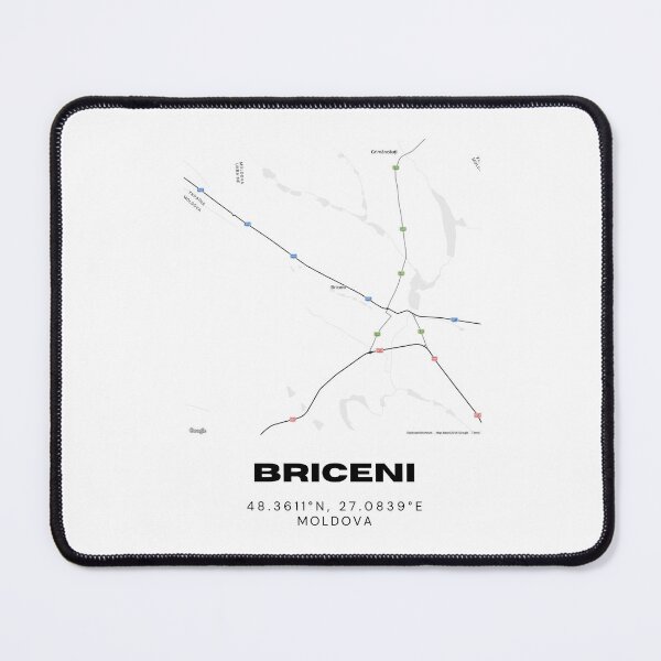 Item preview, Briceni Moldova Minimalist Map Poster | Modern City Street Map Art designed and sold by RM-Journey.