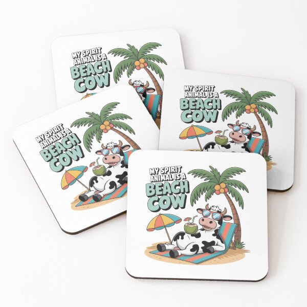 Item preview, Funny Goa Beach Cow – “My Spirit Animal is a Beach Cow” Cute Tropical Vacation Design designed and sold by Globalcitytees.