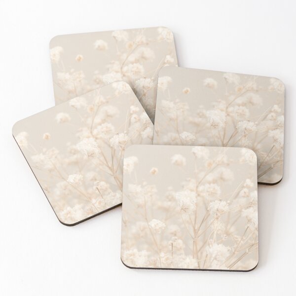 Item preview, Gypsophila dry romantic little white flowers blur background and pastel tone macro designed and sold by TanalyFlowers.