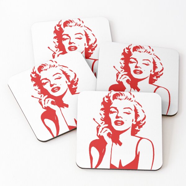 Item preview, Iconic Red & Black Marilyn Monroe Stencil Pop Art designed and sold by SajolCanva.