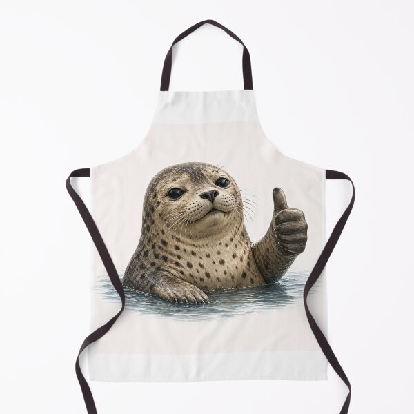 Item preview, Seal of Approval Funny Seal Thumbs Up Cute Realistic Seal Illustration Animal Meme designed and sold by Refinedpaws.