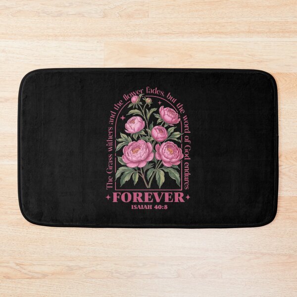 Item preview, Isaiah 40-8 Peony Flower Christian, Bible Verse Aestheti, Floral Scripture Faith Top, The Word of God Endures Forever Gift designed and sold by Jeffasmooren.