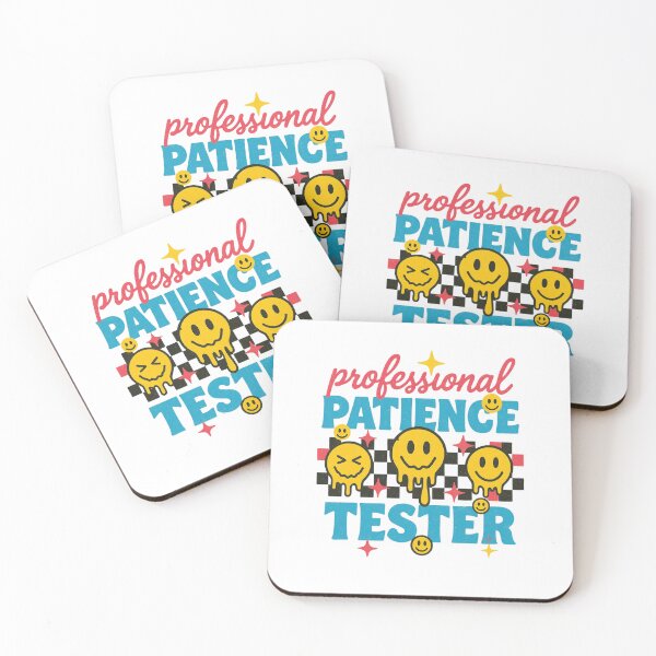 Item preview, Professional Patience Tester: Retro Retro Typography | Melting Smiley Face & Checkered Pattern Design designed and sold by Colorful-Garden.