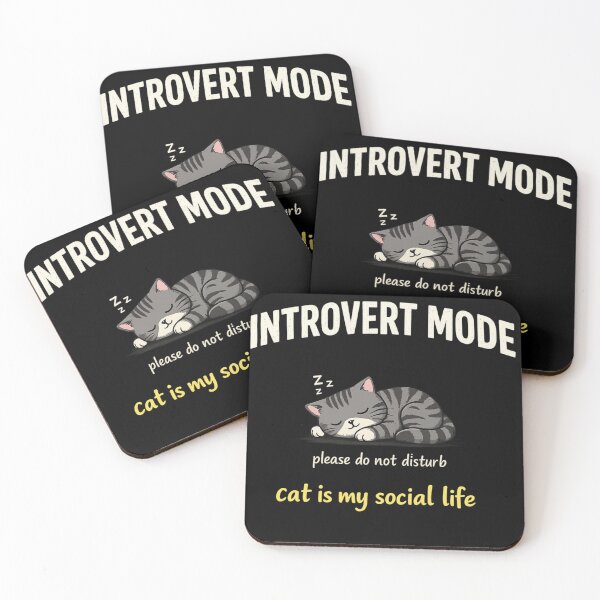 Item preview,  Introvert mode cat is my social life  designed and sold by Raxid2022.