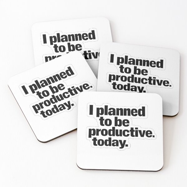 Item preview, I Planned to Be Productive Today Funny Lazy Quote T-Shirt Sticker designed and sold by Divakar Fashion.