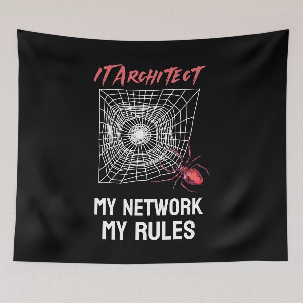 Item preview, Funny IT Architect My Network, My Rules Spider designed and sold by Vac1.