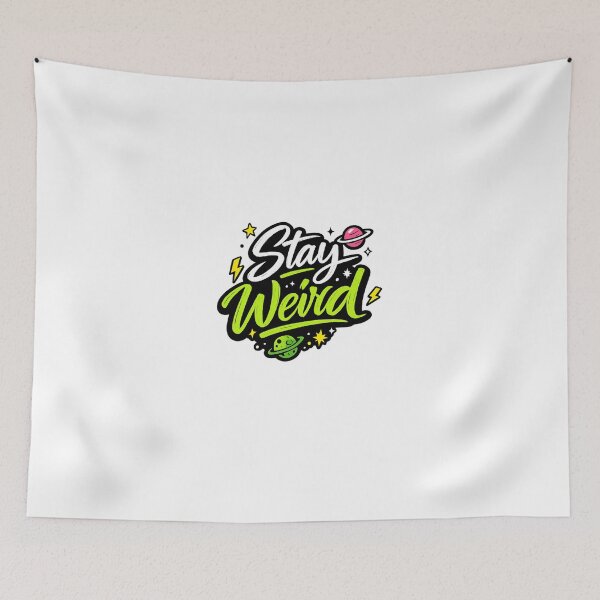 Item preview, Stay Weird Neon Aesthetic Typography Space Design designed and sold by ser-Ile.