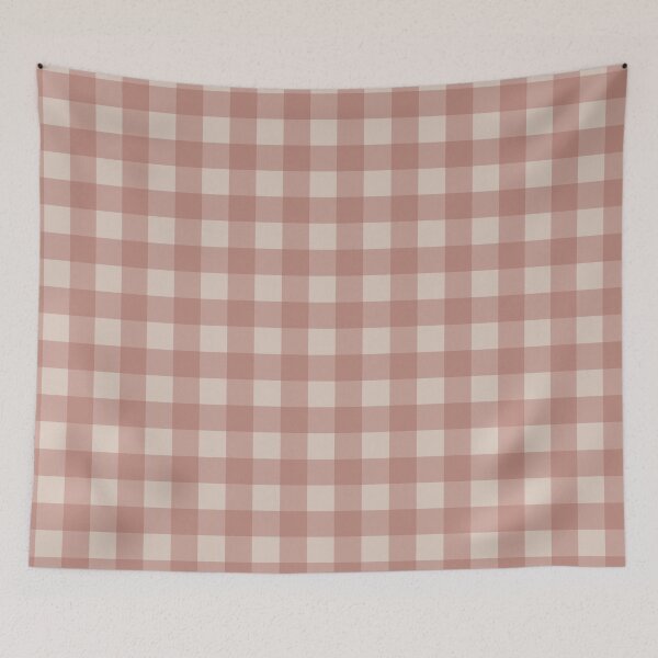 Item preview, Rust colored Gingham Check Pattern Classic Cottage Farmhouse Fabric designed and sold by Designs by christel_treiber.