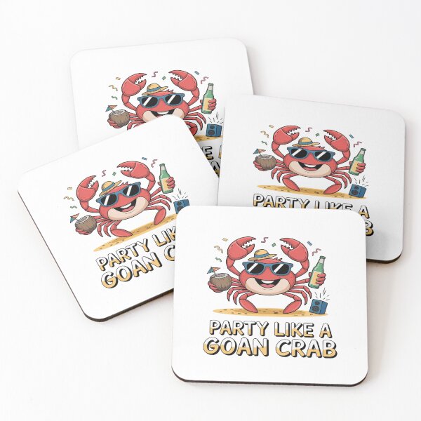 Item preview, Party Like a Goan Crab Funny Goa Beach | Tropical Vacation Party Crab Design designed and sold by Globalcitytees.