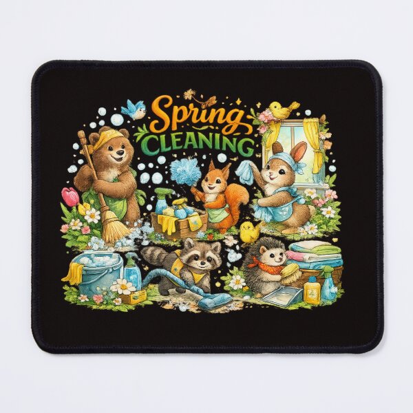Item preview, Funny Spring Cleaning Animals – Cute Forest Cleanup Design designed and sold by Tadeusz1.