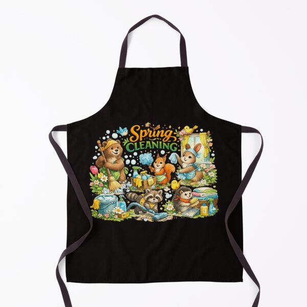 Item preview, Funny Spring Cleaning Animals – Cute Forest Cleanup Design designed and sold by Tadeusz1.