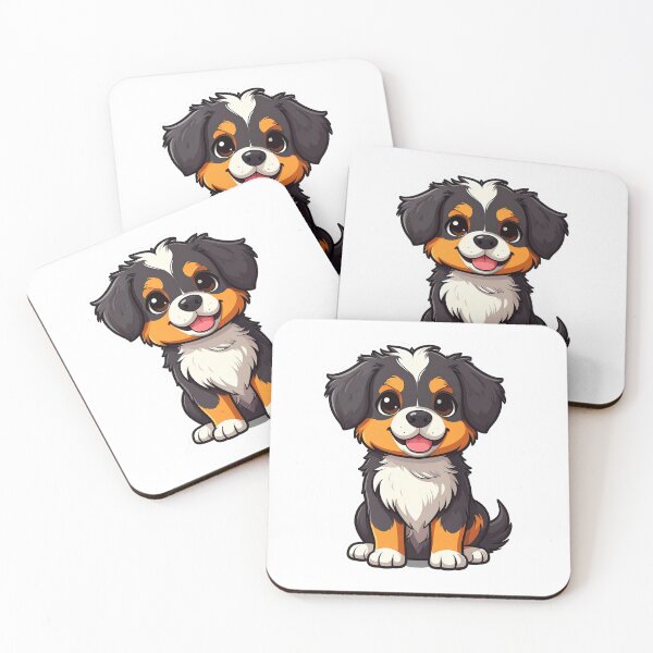 Item preview, Cute Bernese Mountain Dog Puppy Sticker | Kawaii Cartoon Dog | Fluffy Puppy Art designed and sold by PuffyInk.