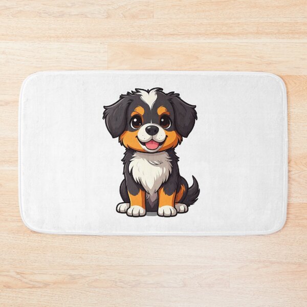 Item preview, Cute Bernese Mountain Dog Puppy Sticker | Kawaii Cartoon Dog | Fluffy Puppy Art designed and sold by PuffyInk.