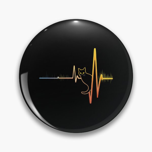 Item preview, Cat EKG Heartbeat Line Gradient T-Shirt designed and sold by OlyvieArt.