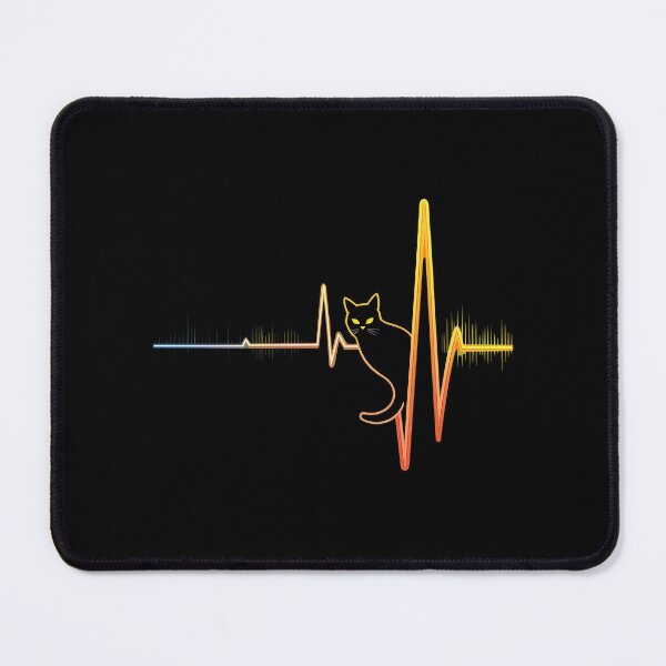 Item preview, Cat EKG Heartbeat Line Gradient T-Shirt designed and sold by OlyvieArt.
