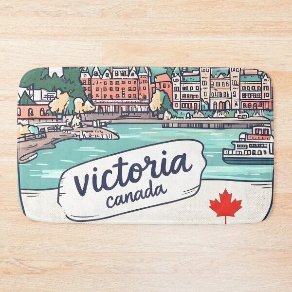 Item preview, Victoria BC Canada Cute Cityscape Artistic Landscape  designed and sold by HowToCanadian.