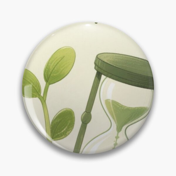 Item preview, Asset Details Title Patience in Progress: Hourglass and Growing Sapling Illustration designed and sold by KnJ-Hangers.
