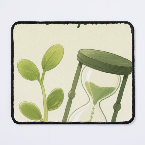 Item preview, Asset Details Title Patience in Progress: Hourglass and Growing Sapling Illustration designed and sold by KnJ-Hangers.