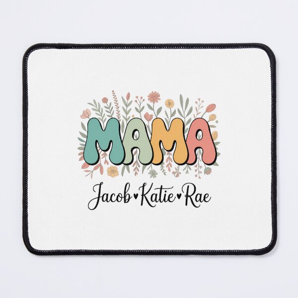 Item preview, Mama With Kids Names, Personalized Mama Pressed Wildflowers Custom Mother's Day designed and sold by IdunayaStore.
