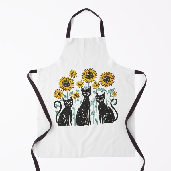 Item preview, Black cats with sunflowers designed and sold by uunaa.