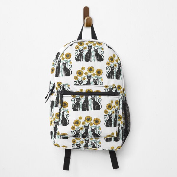 Item preview, Black cats with sunflowers designed and sold by uunaa.