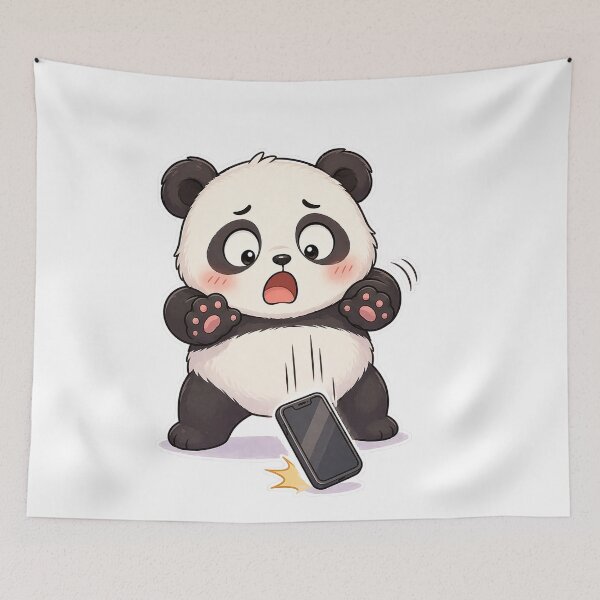 Item preview, Oops Panda Dropped My Phone Cute Design designed and sold by Sadia  Jannat.