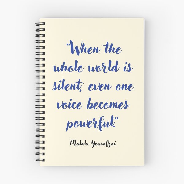 Item preview, When the whole world . . . Malala Yousafzai Quotation designed and sold by CharlottePlaceArt.