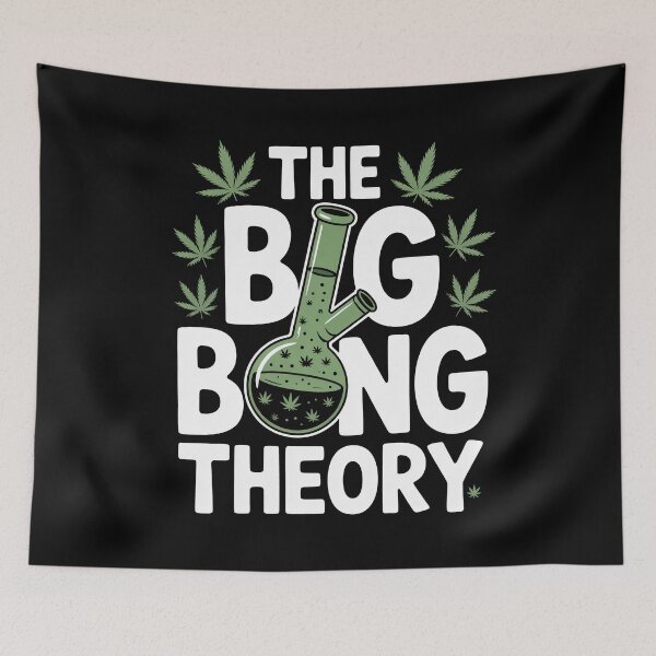 Item preview, The Big Bong Theory Funny Weed Bong Parody Joke designed and sold by Say It With Ink.