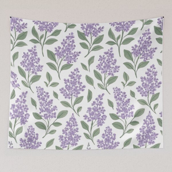 Item preview, Purple lilac flowers pattern designed and sold by uunaa.