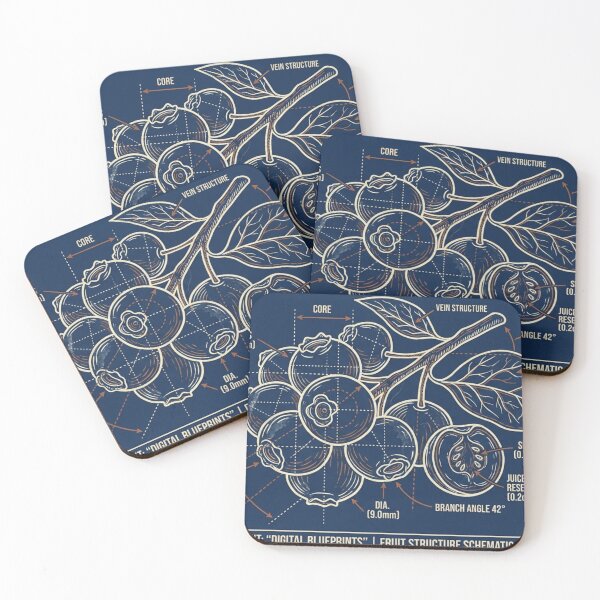 Item preview, Digital Blueprints – Blueberry Structural Schematic Art designed and sold by InnerwayStudio.